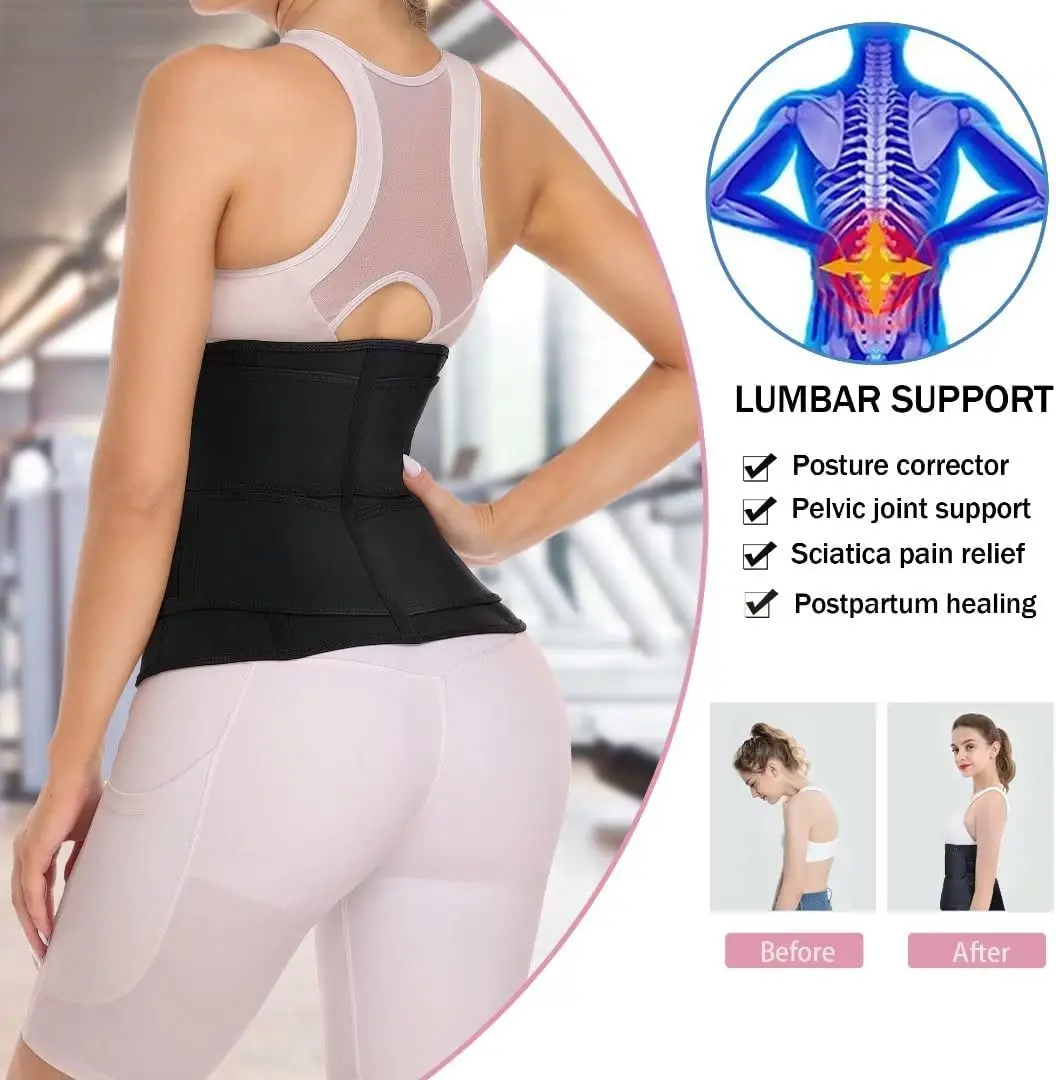 Adjustable Waist Weight Loss Trimmer Slimming Belt Fat Burning Exercise Belly Body Shaper Wrap Band Support Wholesale