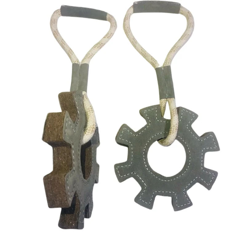 Soft Pet Toy Cute Tuff Toss Soft Comfortable Personalized Leather Dog Toys With Rope Handle for Pets Dogs Accessories