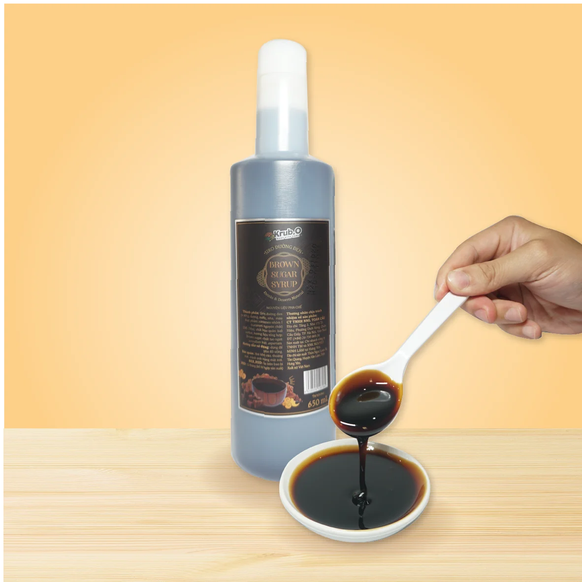 Top Selling Bubble Milk Tea Ingredients Brown Sugar Syrup Vietnam High Quality Export Standard By Privated Brand