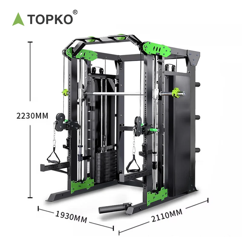 TOPKO High Quality Steel Smith Machine Fitness Bodybuilding Equipment Multifunctional Power Rack Smith Machine