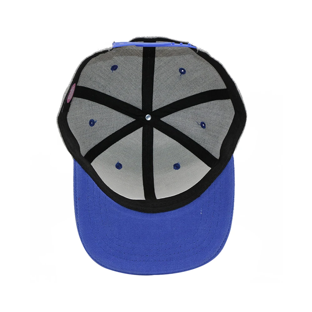 Custom High Quality  Embroidery Logo Cotton Polyester Flat Brim Snapback Hat Cap