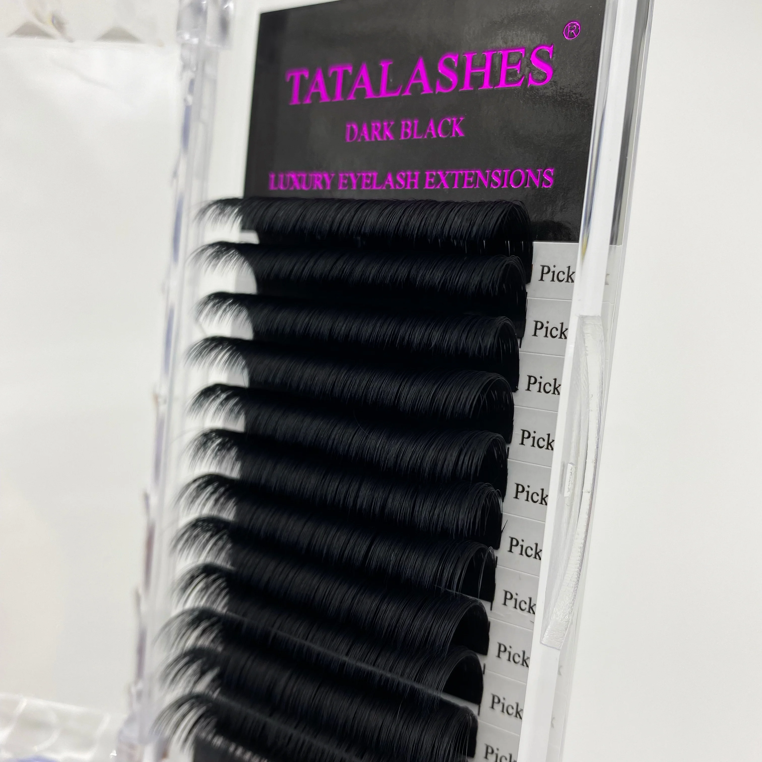 Top korean PBT fibers synthetic eyelashes 0.03 0.05 0.07mm easy fanning volume eyelash extensions
