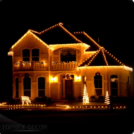 waterproof warm fairy curtain light light10 m Christmas decorative light for outside the house hanging led string curtain light