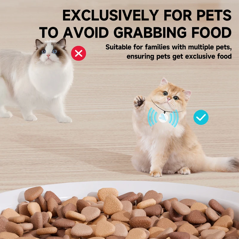Chip recognition induction feeder cat food pet dog timing quantitative voice call smart feeder