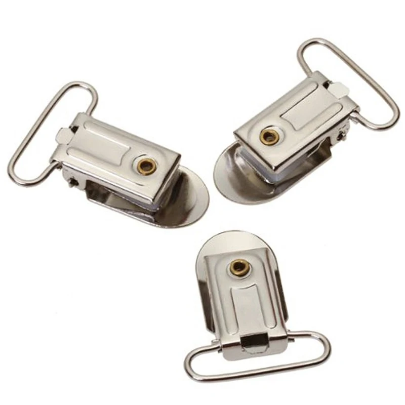 Оптовая продажа, металлические зажимы для подтяжек, держатели для брюк, аксессуары для одежды