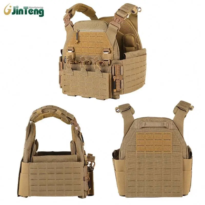 Black Molle Personal Protective Tactical Gear Removable Ballistic Tactical Vest Quick Release Armor Vest For Men Plate Carrier