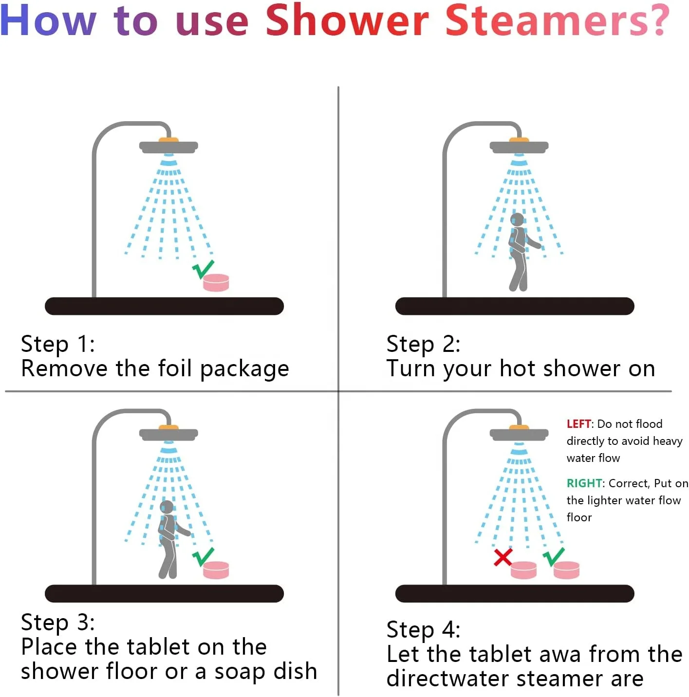 Muran OEM Wholesale Natural private label essential oil Shower Bomb Set Scented Shower Tablet Aromatherapy Shower Steamer