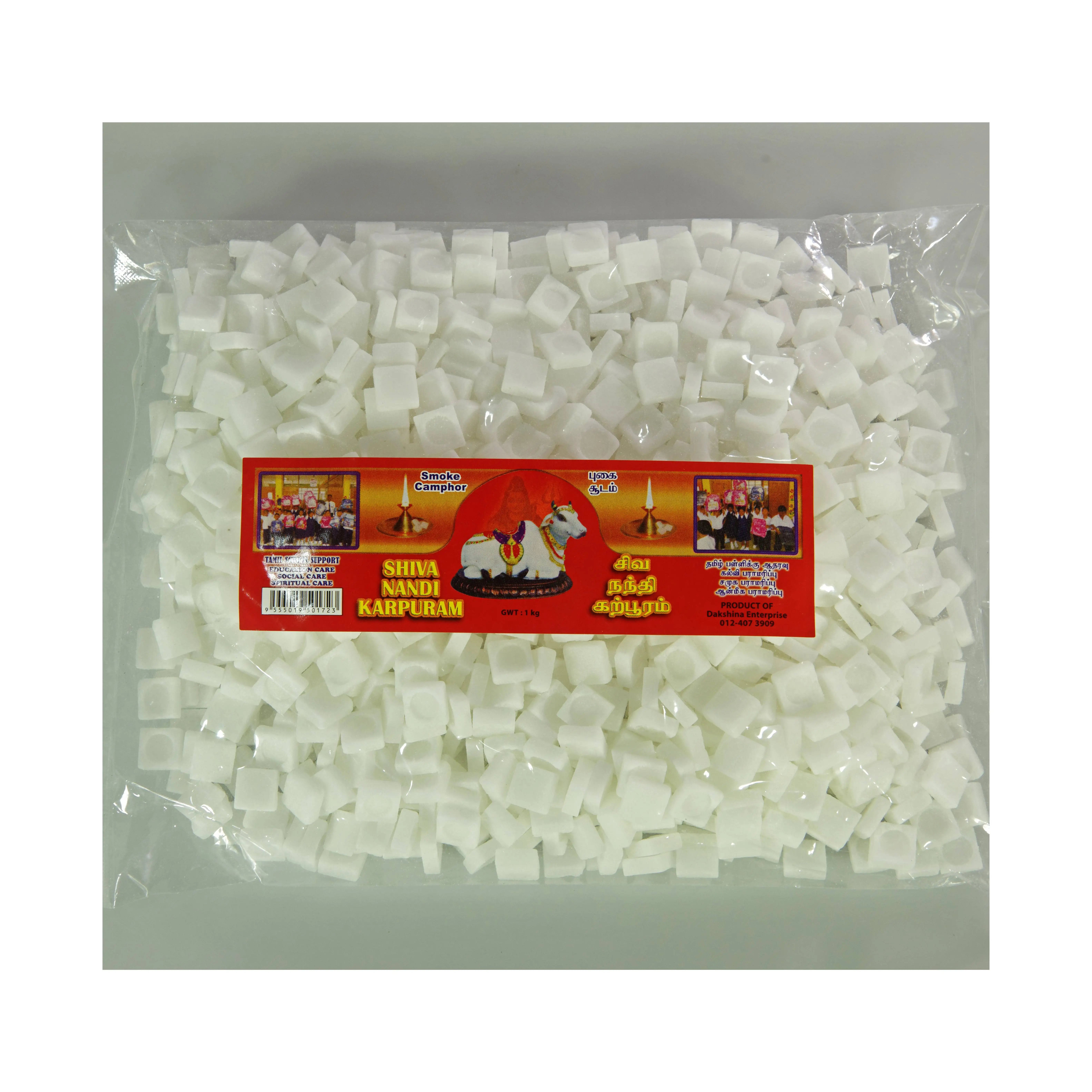 Hot Selling Camphor Tablet Semi Smoke Type No Wax Added Mild Black Flaky Floating Yellow Orange Flame High Quality 6 Months