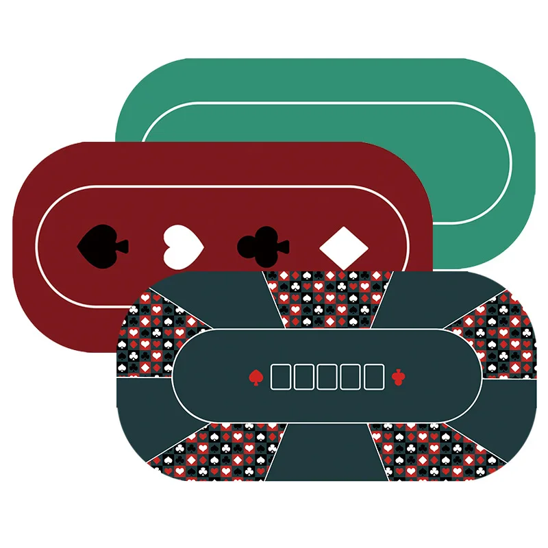 Custom Printed Natural Rubber Anti slip Desk Mahjong round Table Top Chess Poker Mat Manufacturer