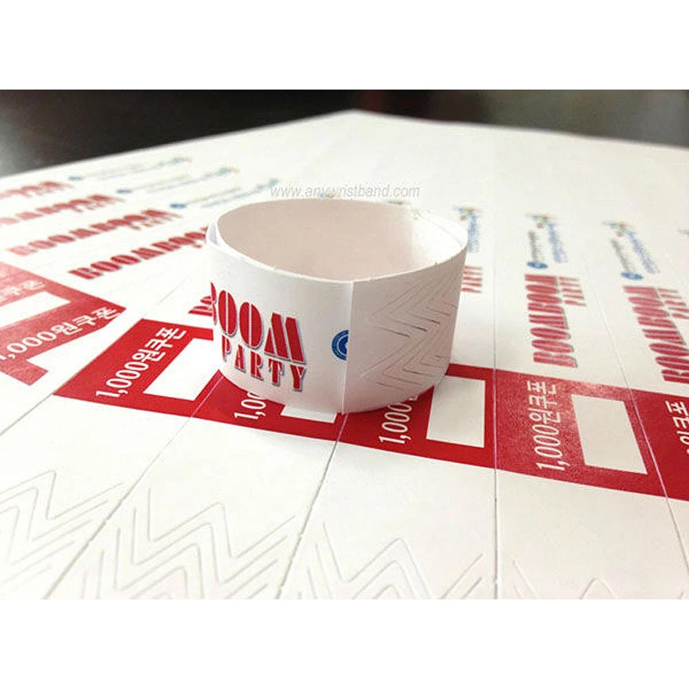 Top Quality paper bracelets TYVEK Sheet Various designs available Easy Printing with an Inkjet Printer UV Resistance