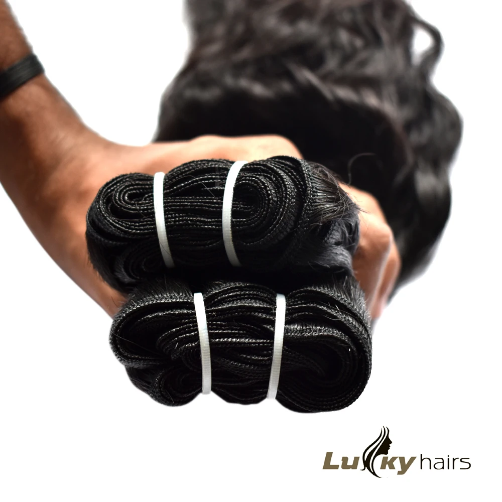 Wholesale cheap price Indian human Hair Extensions Wavy Weave Bundles One donor Raw Virgin Unprocessed Human Hair