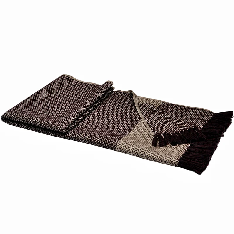 BLUE PHOENIX  dobby scarf 70% wool 30% viscose fashion jacquard diamond design thick heavy winter for women