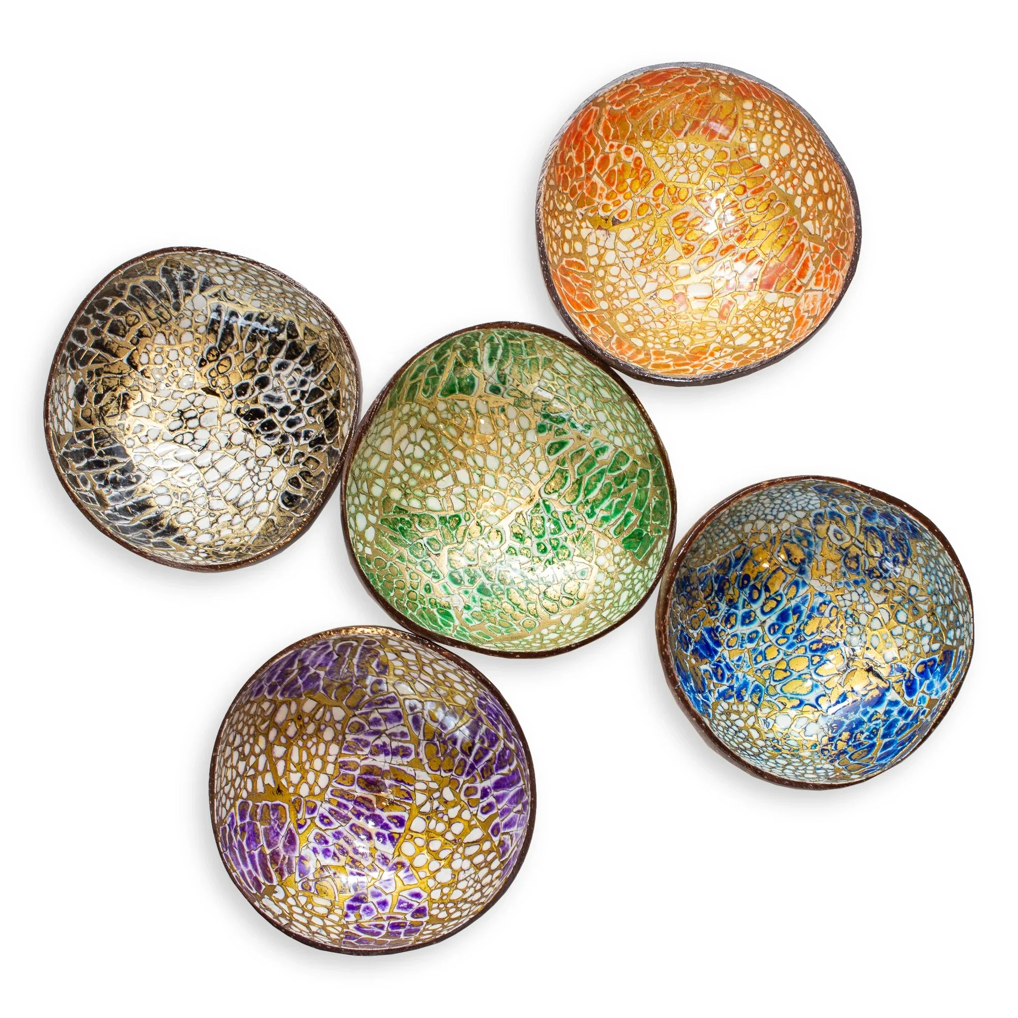 Luxury Coconut Bowl with Mother of Pearl Inlay for Home Decoration  Customized Packing From Vietnam Manufacturer