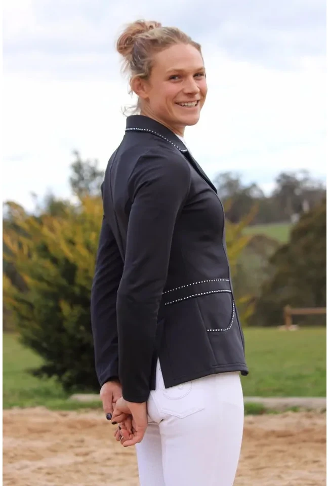 Top Quality Equestrian Horse Riding Women Softshell Nylon Spandex Show Jackets And Competition Coats