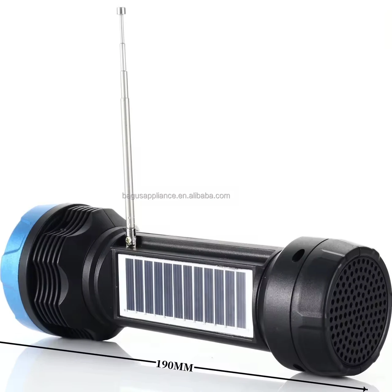 Most Fashion solar Flashlight FM radio sound box High Lumens Rechargeable LED Flashlights for outdoor Home Emergency
