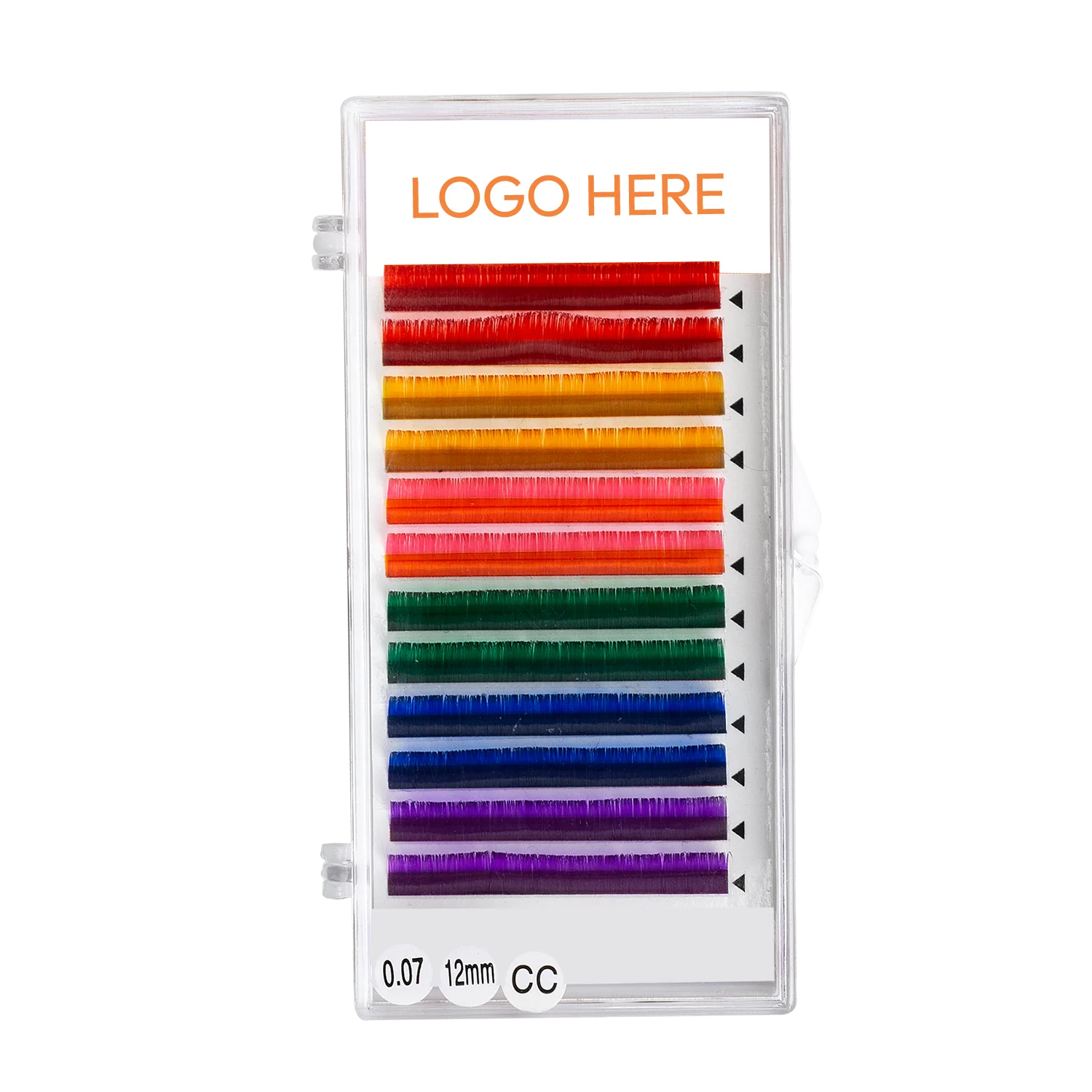 Color Classic Russian Mega Volume Lashes Mixed Single length Synthetic Hair Handmade With Custom Logo Packaging Box Lashes