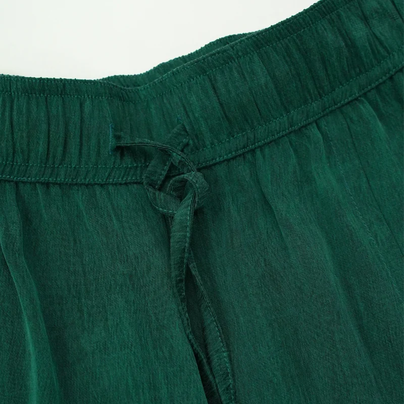 Womens Casual Loose Wide Leg Loungewear Bottoms Flare Pants Silky Pajama Pants for Ladies