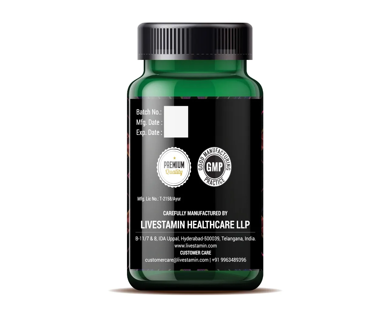 Black Seed Oil Supplement 500mg Kalonji Nigella Sativa Vegetarian Capsules Livestamin Healthcare OEM Private Label GMP ISO