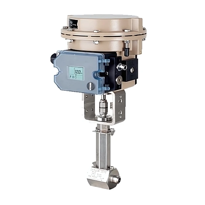 Samson 3510 Pneumatic ANSI Globe Valve Control System with Integrated Pressure Regulation for Precision Control