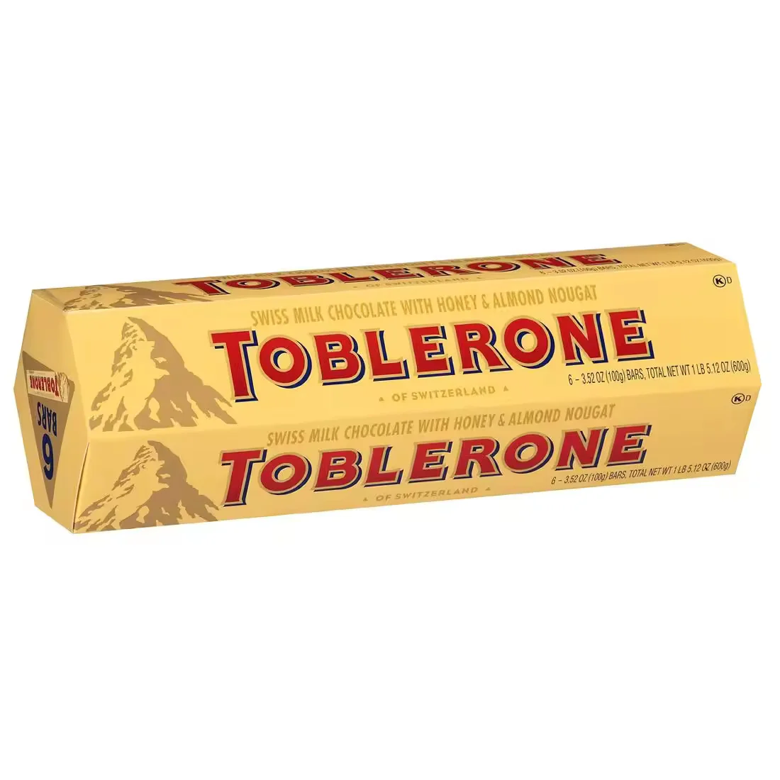 Tobleronebar Milk Chocolate 35g x 24 Bars Full Box Swiss Made Chocolate Bar with Honey &