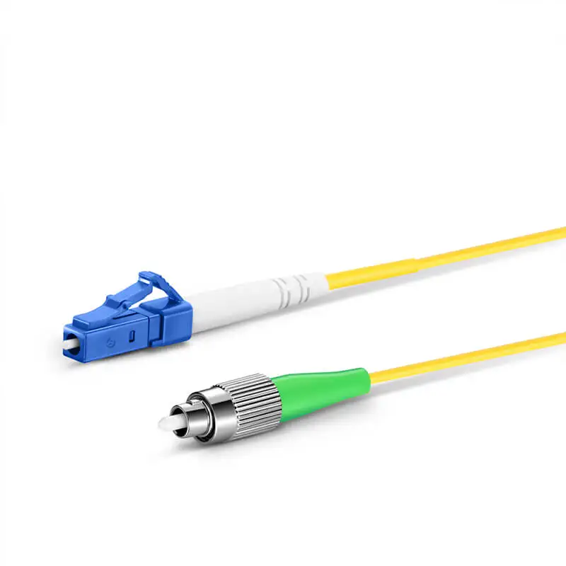 1m FC APC to LC UPC Simplex OS2 Single Mode PVC 2.0mm Fiber Optic Patch Cable