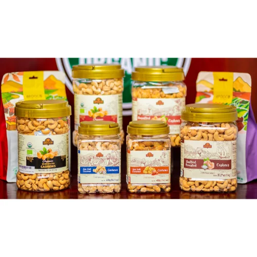 Новый вкус, наш продукт, бесплатный образец, морская соль кешью, карамель, 400 г, пластиковая банка, вкусный и богатый волокном орех кешью