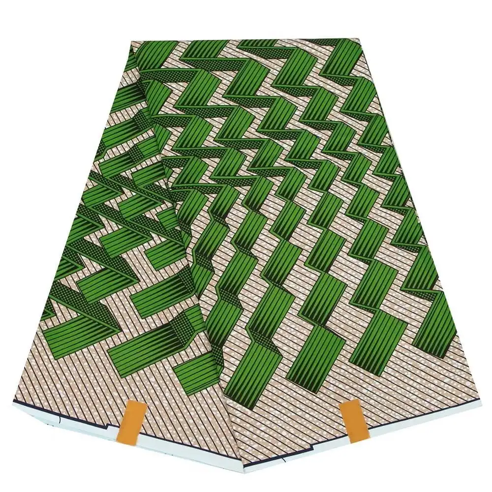 Hot Selling Block Print Africa Wax Fabric Hollandais Ankara Wax Prints Gold Super Fabric African Wax Print