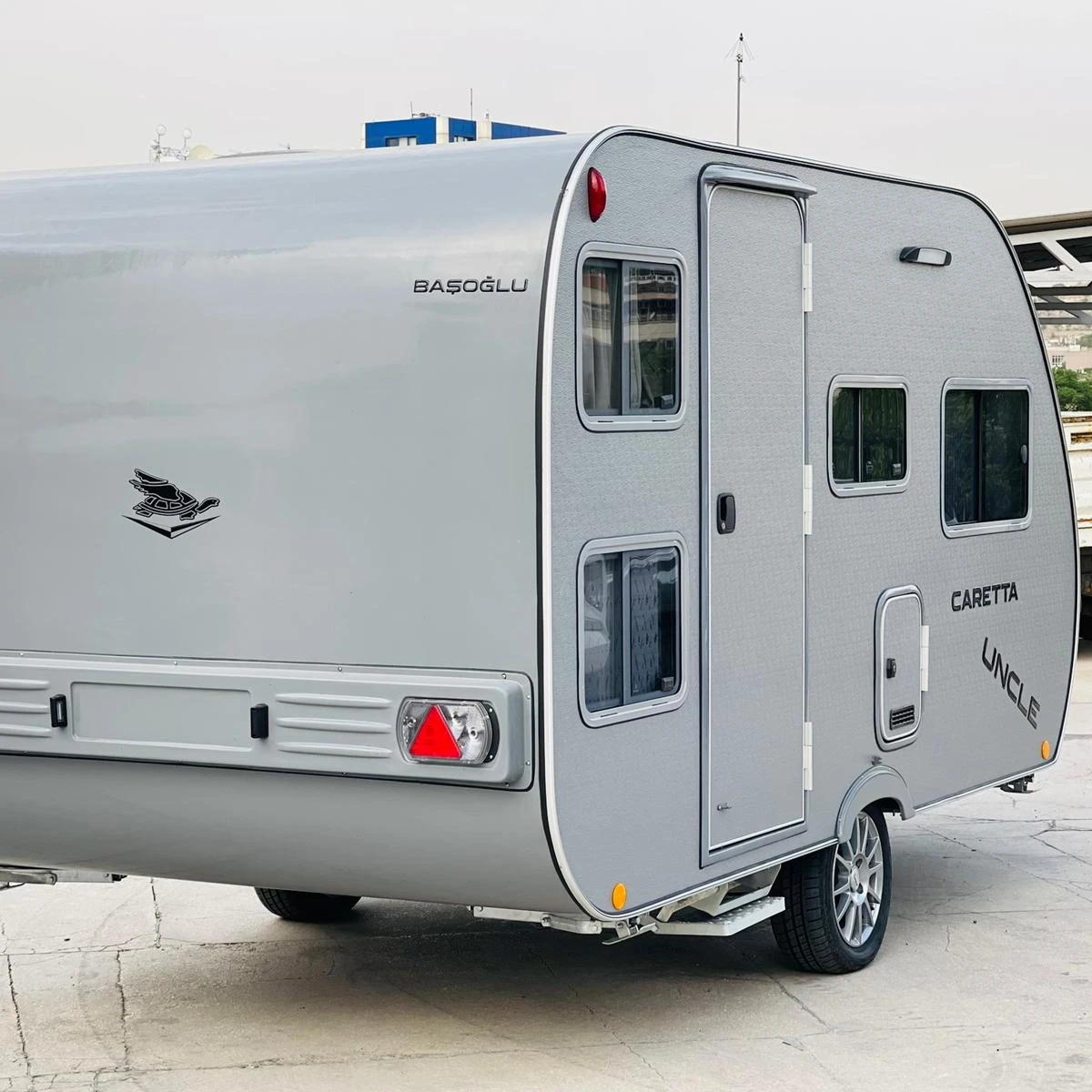 CARETTA UNCLE Caravan Part RV Camper Trailer Awning with Fabric Waterproof White Travel