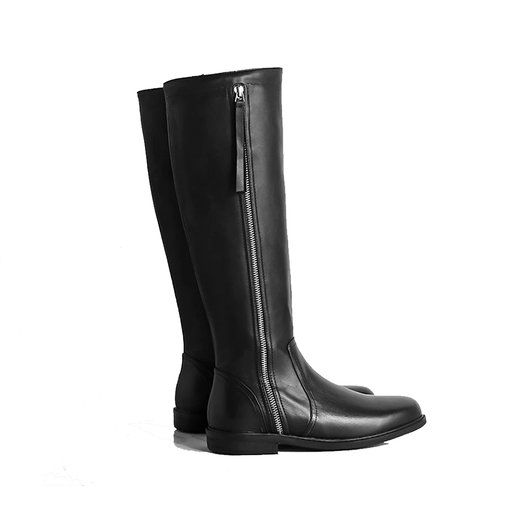 Top Quality New Men Horse Riding Leather Long Zipper Ridding Real Leather Boots Tall BoOTS