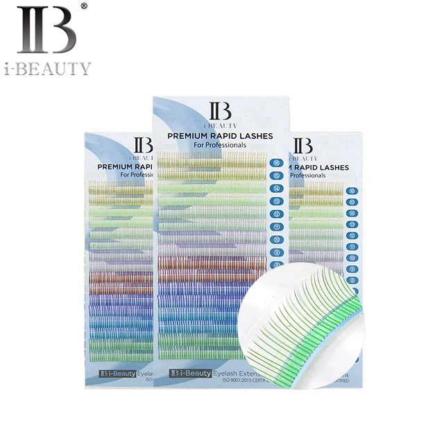 i-BEAUTY Eyelash Extension - ib Premium Rapid eyelashes (Mix color) South Korea ibeauty Hand Made High Quality eyelash