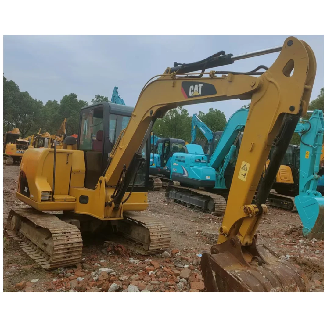 Used 6t small mini hydraulic excavator Caterpillar 306D crawler chain excavator with quality engine closed cabin and high safety