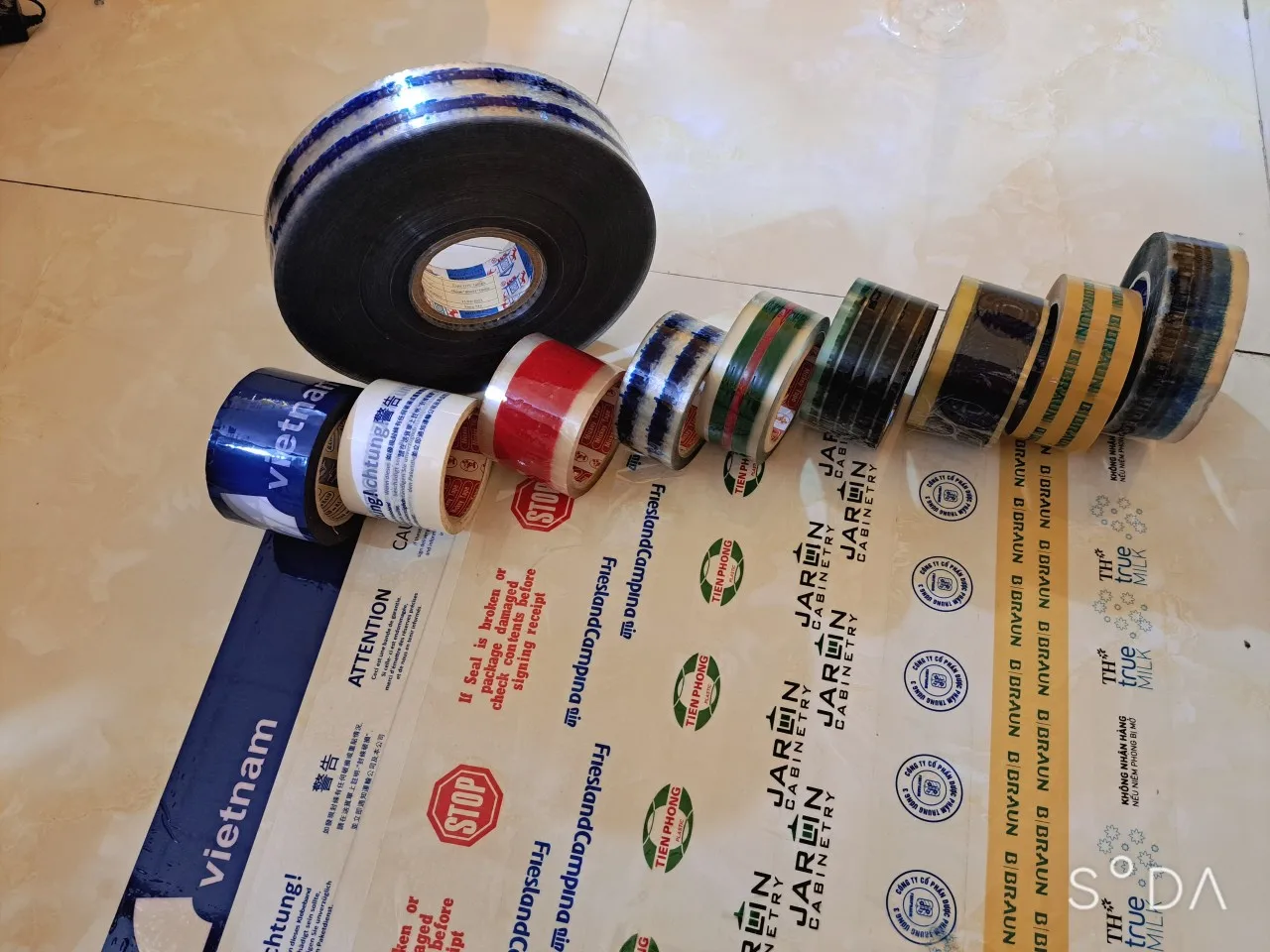 Wholesale Self-adhesive Fragile Transparent Packing Tape Custom Logo Print Pack Tape Custom Color