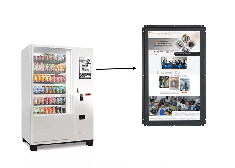 Промышленный емкостный сенсорный экран hd-mi с открытой рамой и высокой яркостью 21,5 дюйма