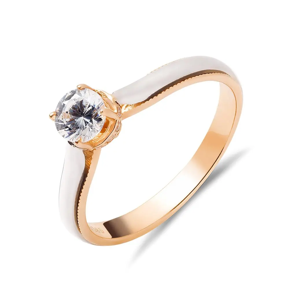 Best Selling Classics 14K GOLD JEWELRY Engagement Ring 14K Gold Jewelry With Cubic Zirconia HTJ Brand Vietnam Manufacturer