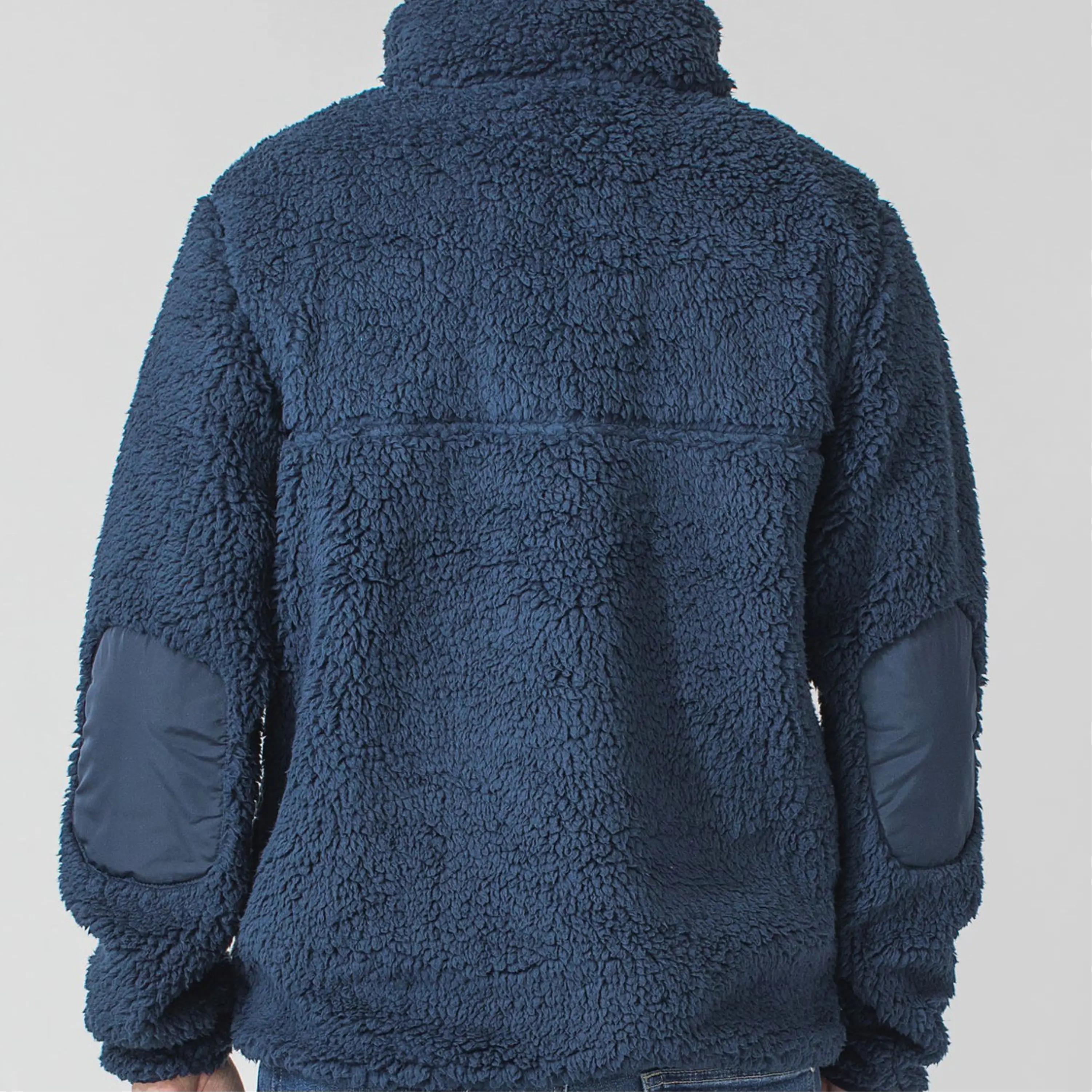 Full-Zip Sherpa Fleece Jacket - Soft and Insulated Outerwear with Zipper - Perfect for Cold Weather and Outdoor Activities