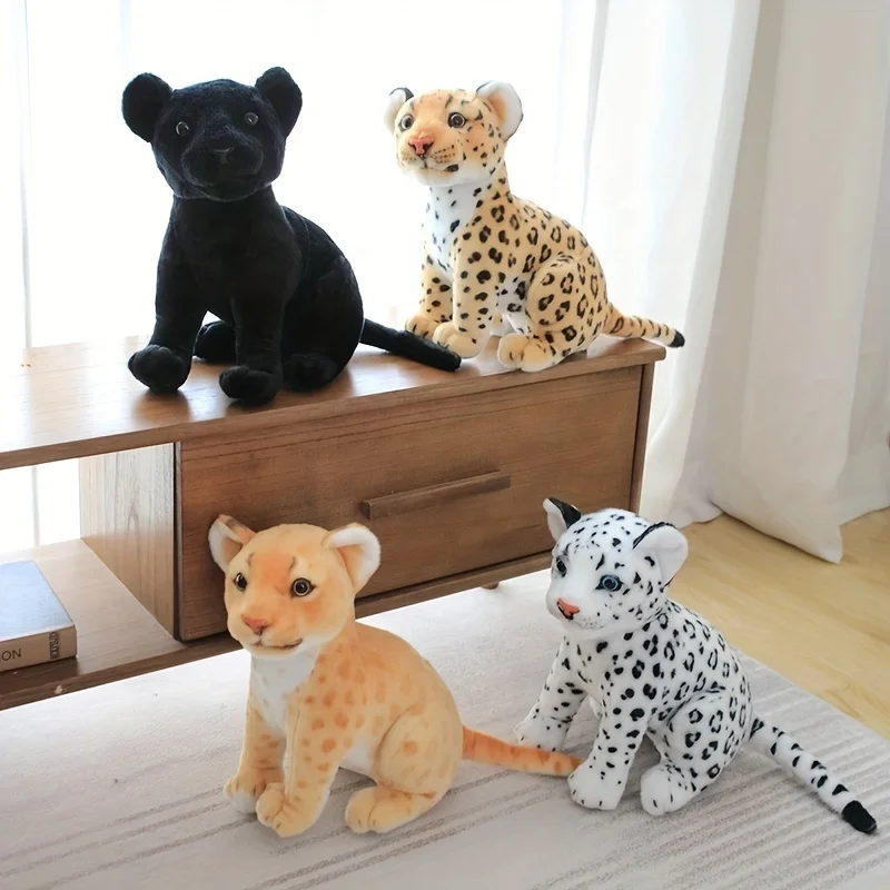 23cm Stuffed Animals Leopard Toys Plush Tiger Lion