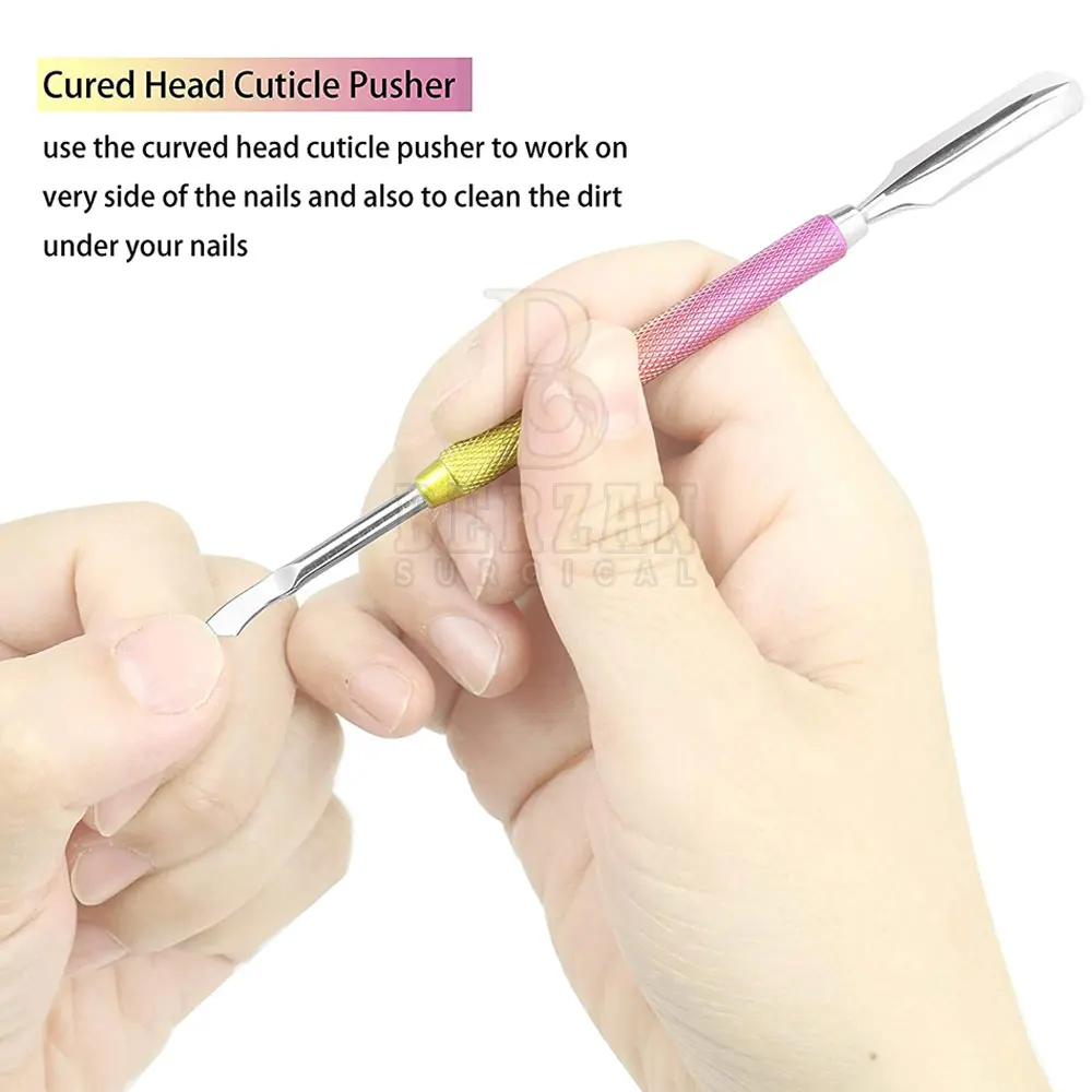 Personalised Logo Metal Nail File Cuticle Nipper Pusher Remover Cuticle Pusher/Nail Tools/Beauty care instruments