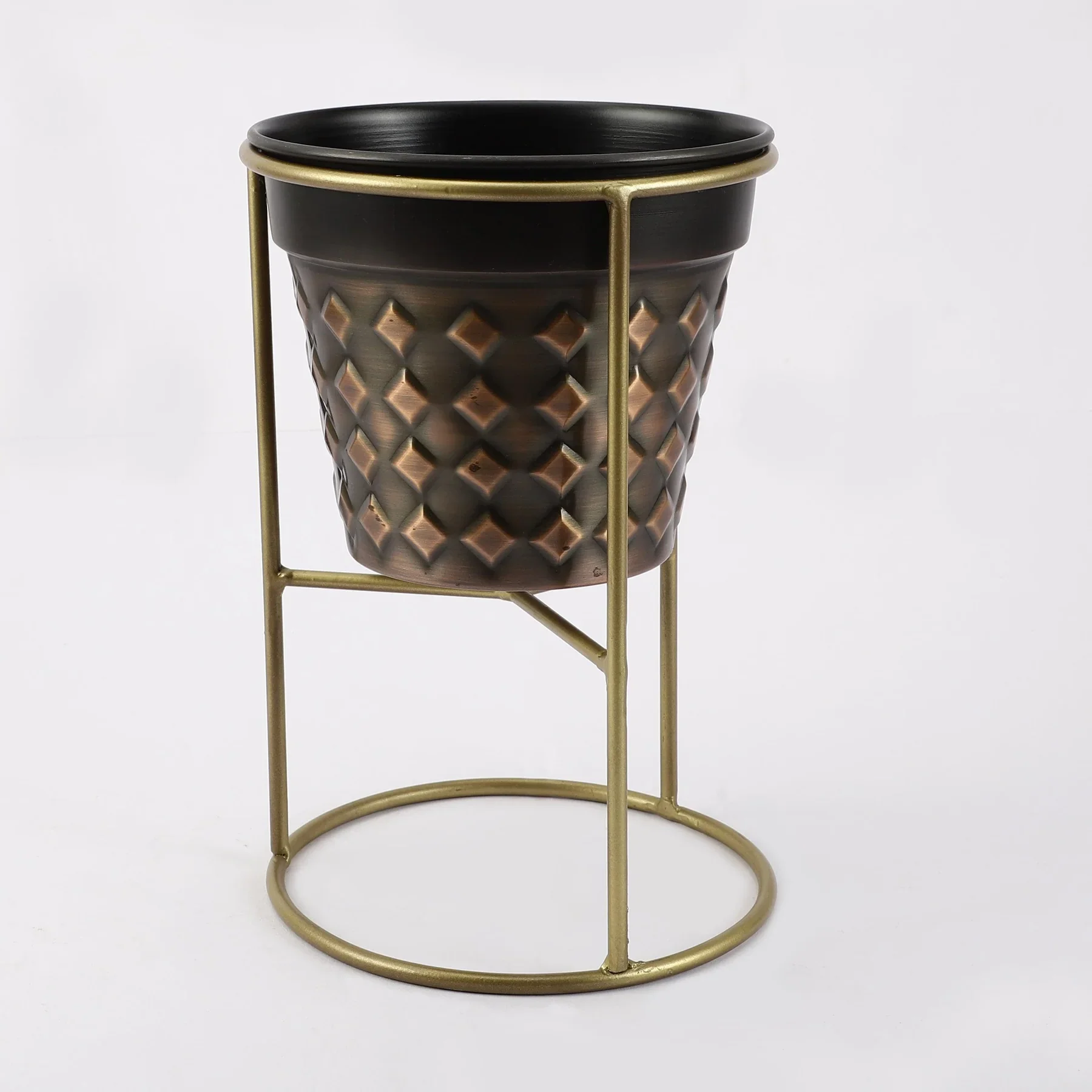 New Design METAL DIAMOND PLANTER WITH STAND Pots for  Planter  Flower with