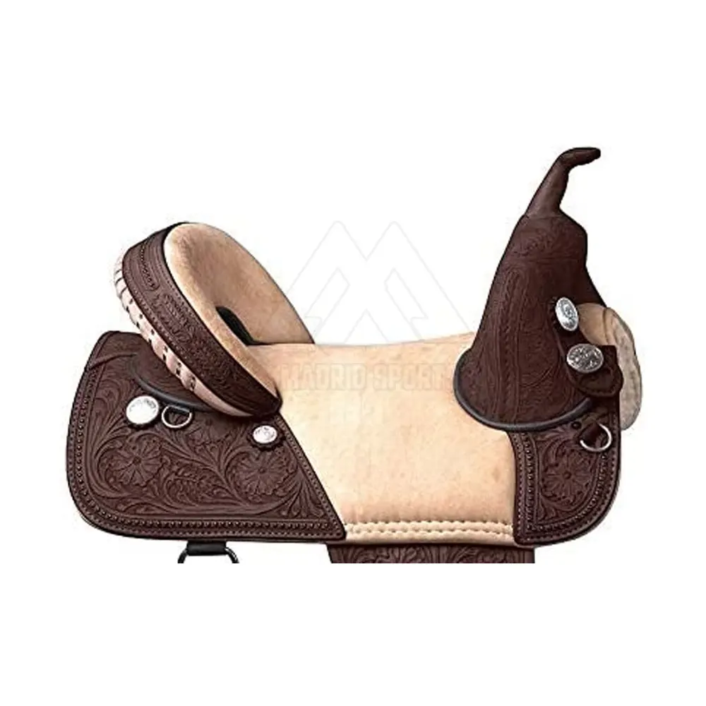 Best Quality Outdoor Pure Leather Made Horse Riding Saddles For Sale OEM Customized Logo By Madrid Sports