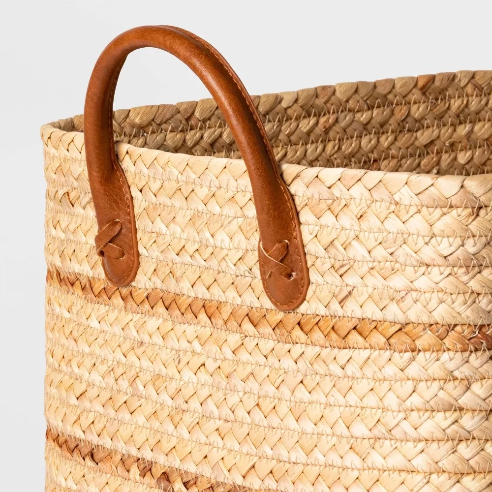 Summer Style Straw Seagrass Woven Baskets Home Decoration Storage Containers Laundry Bag Baskets Rattan Decorative Baskets