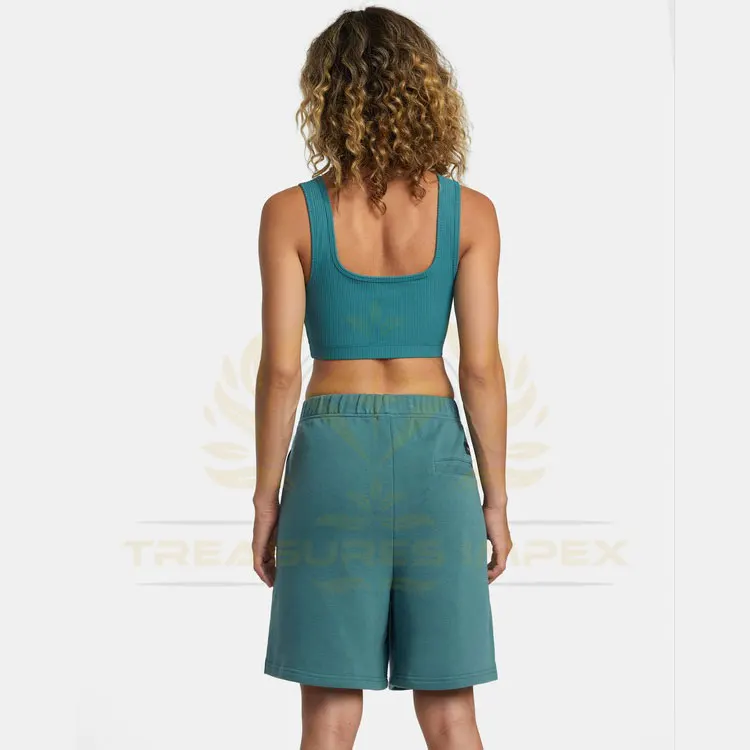 Hot Sale Korean Style Cotton Woman Sports Casual Wear Breathable Shorts Summer Solid Color Stretch Jogging Sweat  Shorts