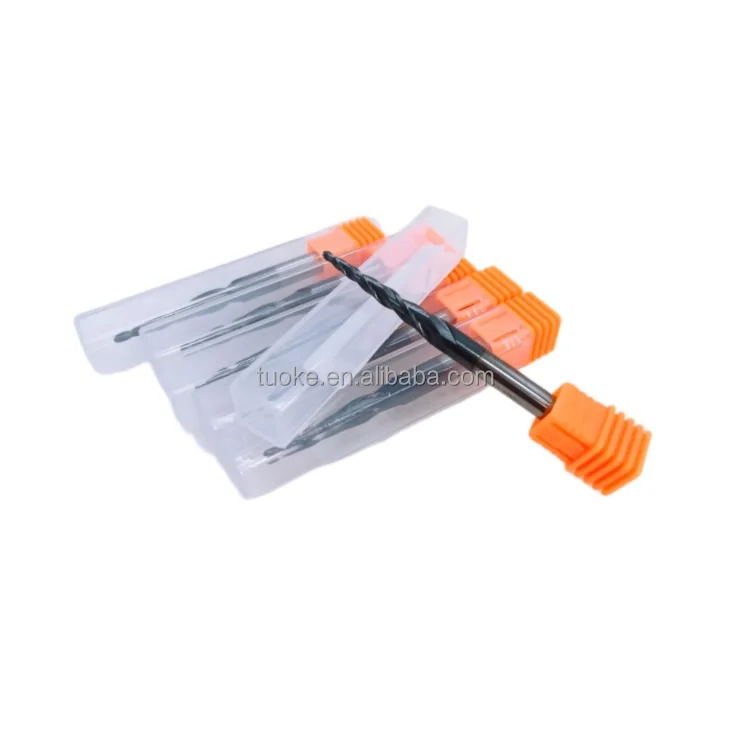 TUOKE TK617 tungsten steel Taper Ball Nose 2 Flutes End Mill  CNC  Router Bits For Wood