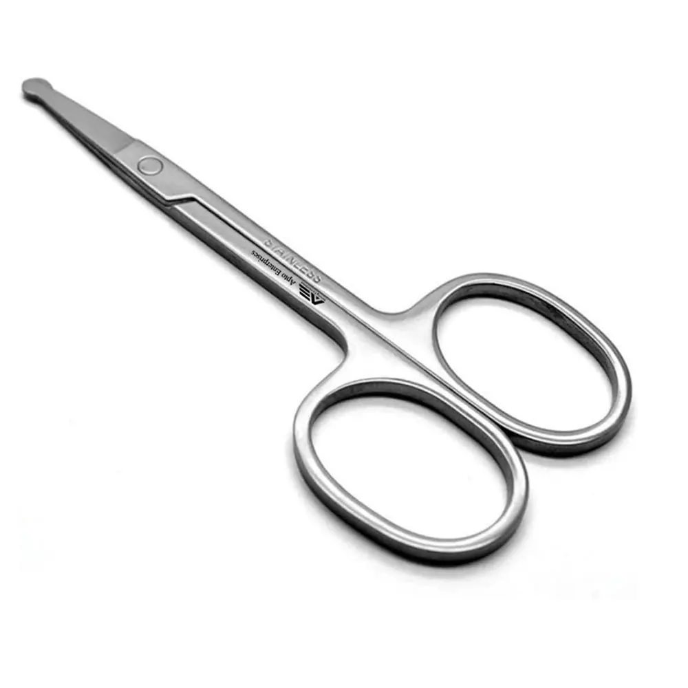 Scissors Stainless Steel Applique Scissors Spring Action Eyebrow Trimming Curved Micro Scissors