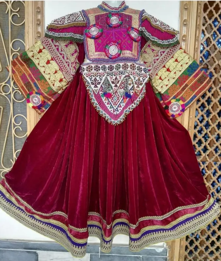 Antique Afghani Vintage Banjara Dress With Hand Embroidery On It  Bohemian Unique Dress
