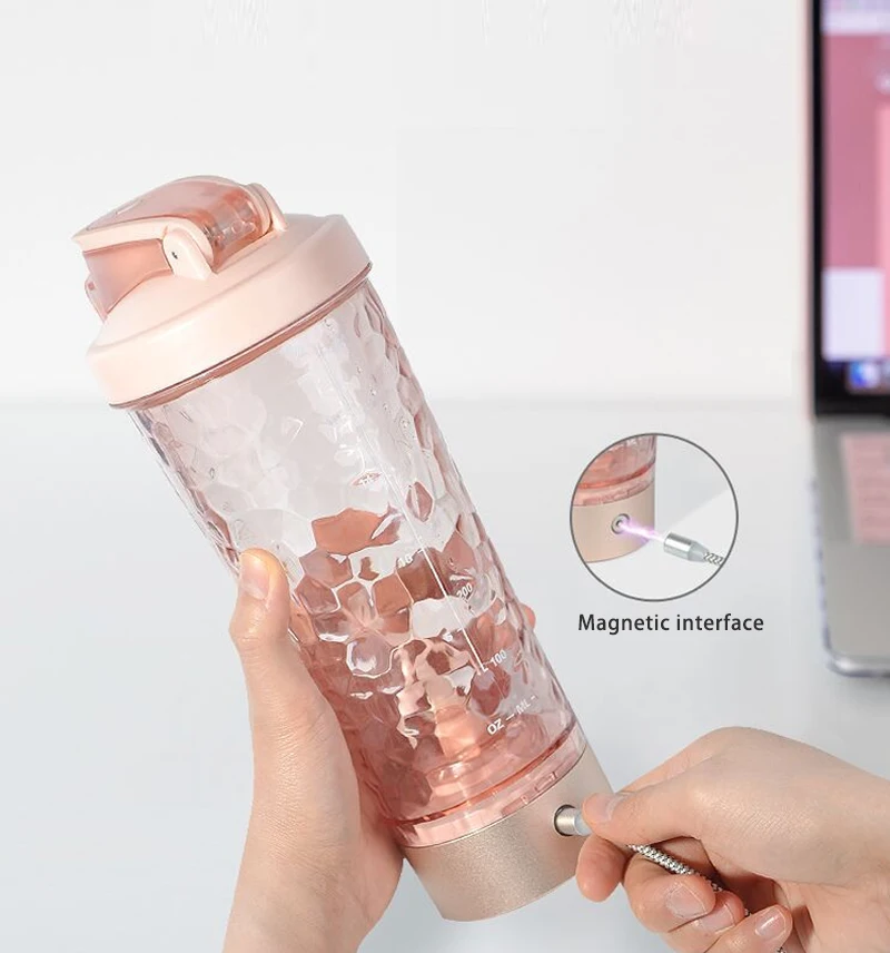 Fully automatic mixing cup fitness sports kettle portable rechargeable shaker cup electric protein powder milkshake water bottle