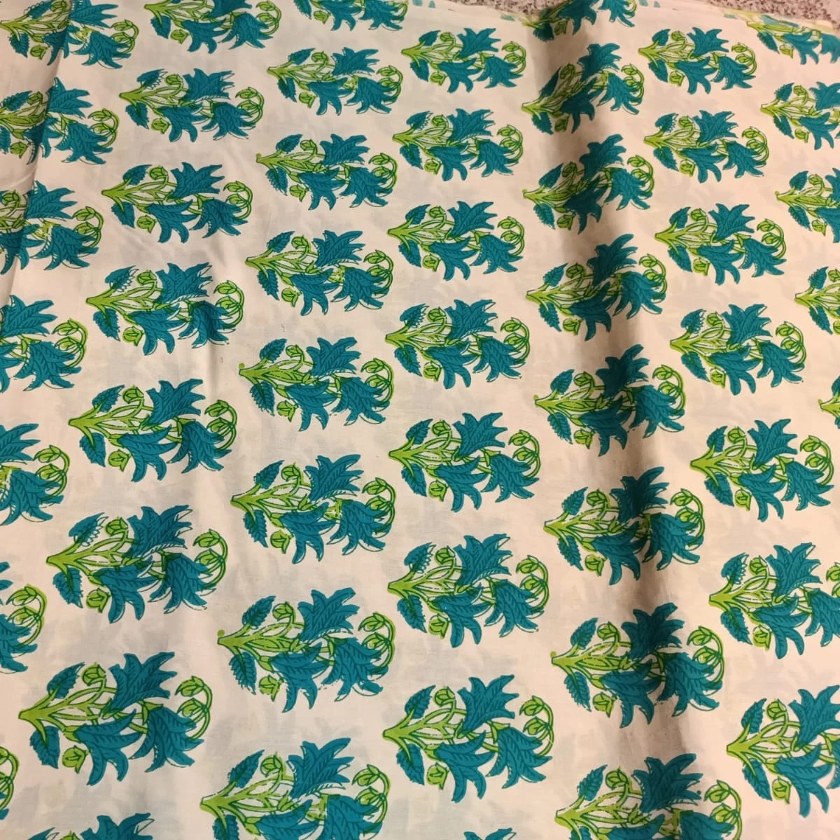 Bohemian Hand Block Printed Cotton Textile Soft and Breathable Cotton Fabric Block Printed Cotton Material for Crafts Bulk order