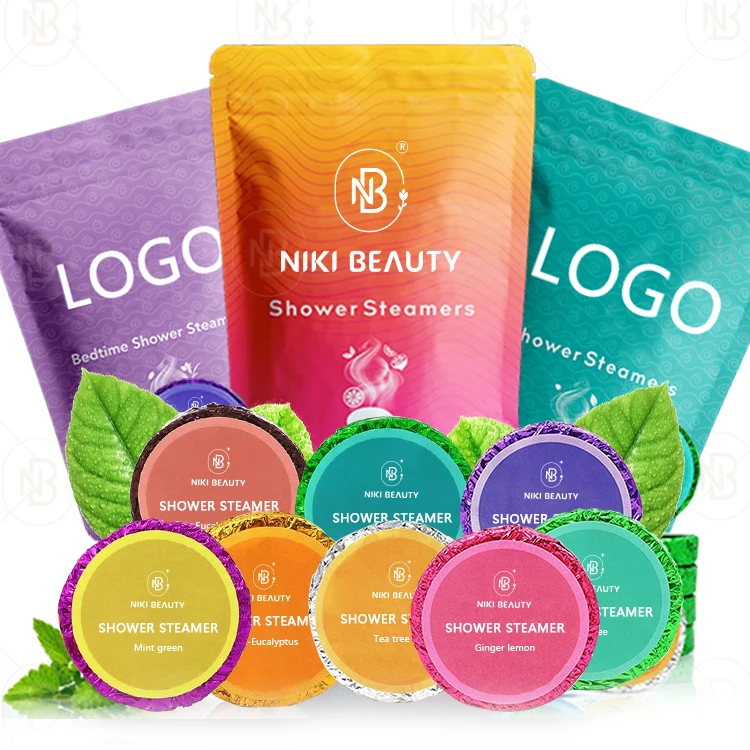 OEM 15 pack handmade mint aromatherapy shower steamer tablets with Essential Oils