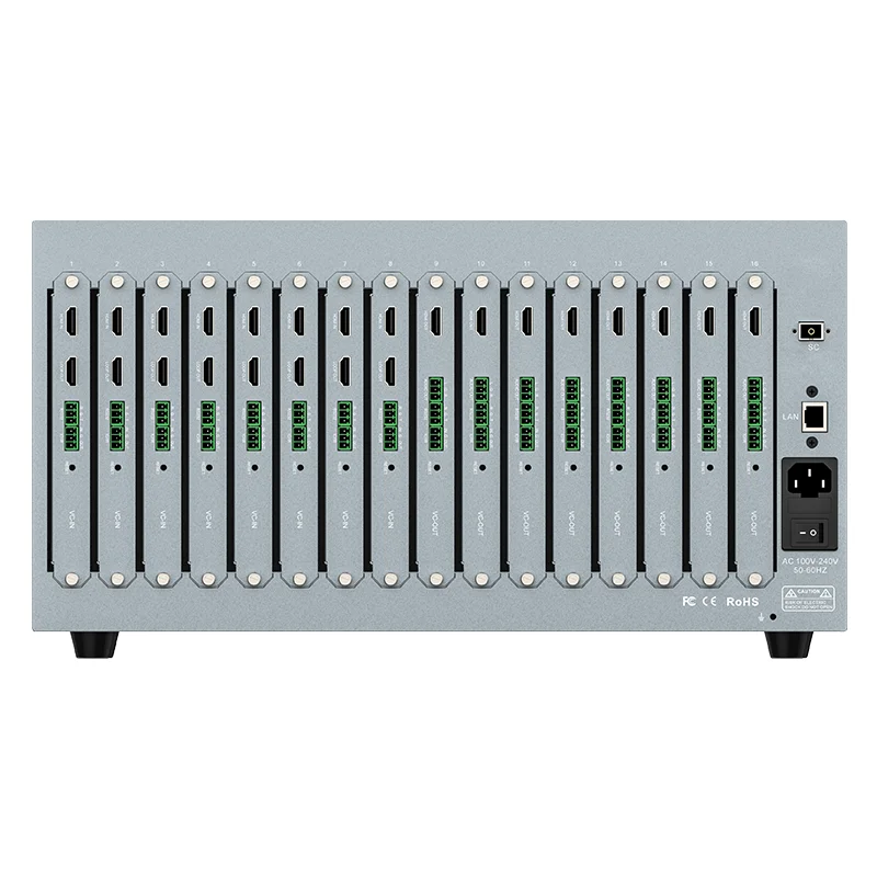 Factory price multi-channel freely configurable Stacked matrix switch with Preview functions