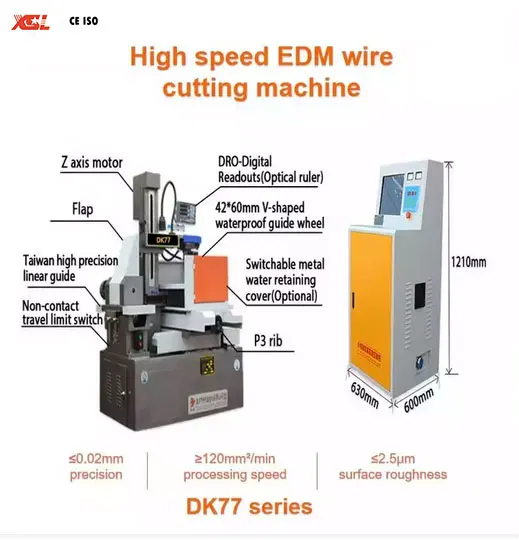 Dk7750 cnc wire edm machining manufacturing plant machine