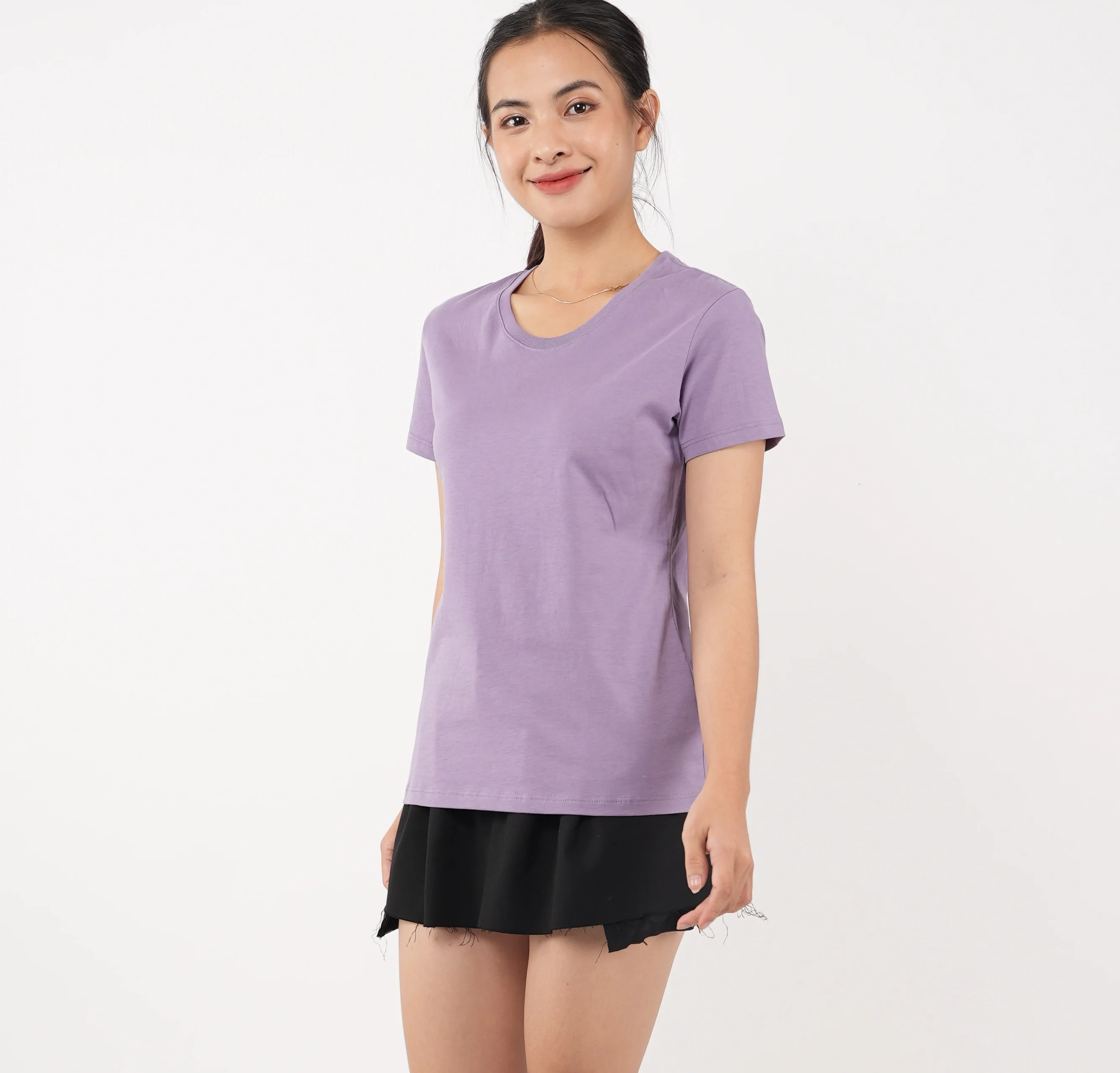 Футболка производитель 100% хлопчатобумажная Повседневная универсальная дышащая женская одежда для всех видов деятельности сделано во Вьетнаме